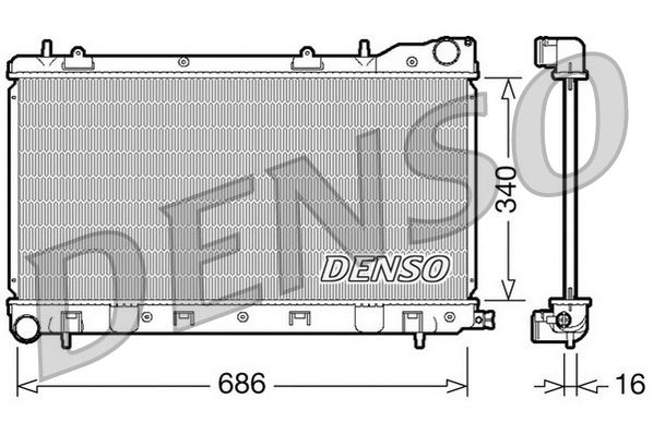 DENSO DRM36003 Soğutma Sistemi Su Soğutucu & Parçaları - SUBARU FORESTER (SF_) uyumlu