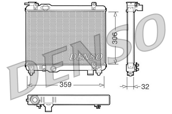 DENSO DRM09082 Soğutma Sistemi Su Soğutucu & Parçaları - FIAT PANDA (141_) uyumlu