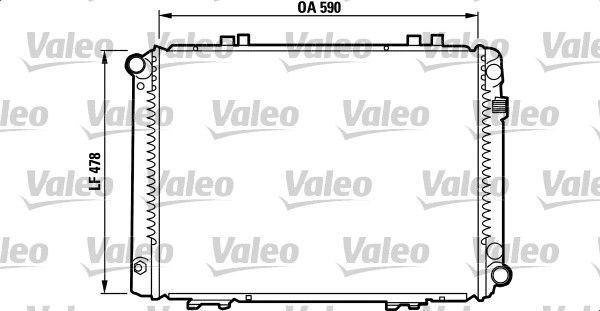 VALEO 732090 Soğutma Sistemi Su Soğutucu & Parçaları - MERCEDES-BENZ 190 (W201) uyumlu