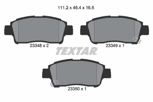 TEXTAR 2334803 Fren Sistemleri Fren Balatası - TOYOTA YARIS (_P1_) uyumlu