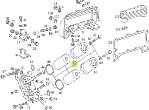 Yağ Filtresi - MERCEDES ORIJINAL - A4411800309 Ürün Görseli