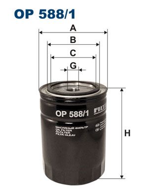 FILTRON OP 588/1 Motor Yağ Filtresi - NISSAN BLUEBIRD (910) uyumlu