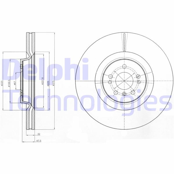 DELPHI BG9060C Fren Sistemleri Fren Diski - MERCEDES-BENZ GL-SERISI (X164) uyumlu