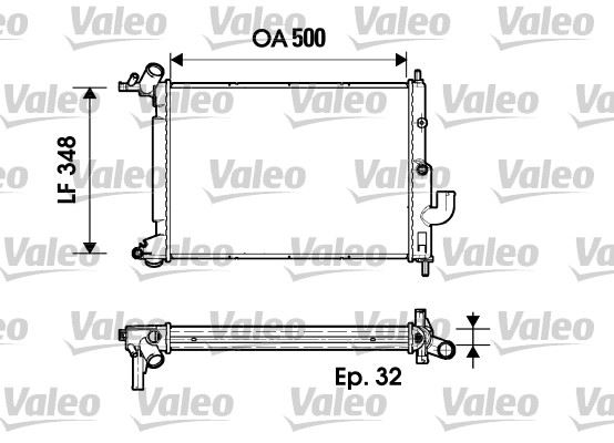 VALEO 731846 Soğutma Sistemi Su Soğutucu & Parçaları - OPEL VECTRA B Hatchback (J96) uyumlu