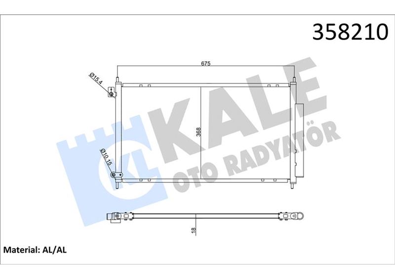 KALE OTO RADYATÖR 358210 İklimlendirme Sistemi Klima Radyatörü - HONDA ACCORD VII (CL, CN) uyumlu