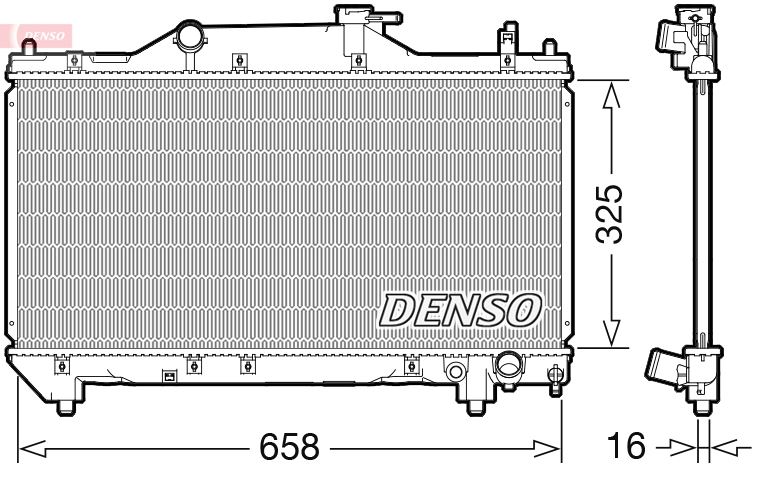 DENSO DRM50131 Soğutma Sistemi Su Soğutucu & Parçaları - TOYOTA AVENSIS Liftback (_T22_) uyumlu