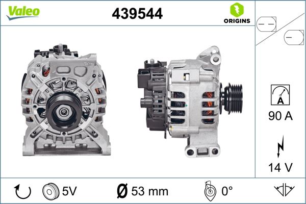 VALEO 439544 Elektrik Sistemi Alternatör - MERCEDES-BENZ A-SERISI (W169) uyumlu