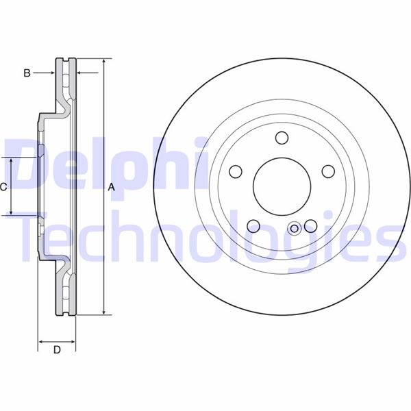 DELPHI BG4927C Fren Sistemleri Fren Diski - MERCEDES-BENZ CLA Coupe (C117) uyumlu