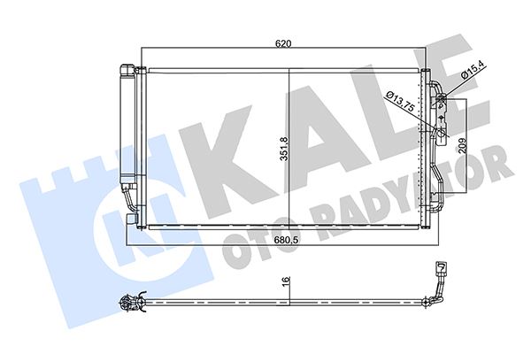 KALE OTO RADYATÖR 358790 İklimlendirme Sistemi Klima Radyatörü - BMW 3 (F30, F80) uyumlu