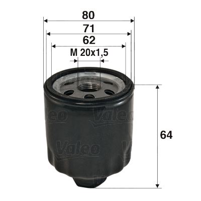 VALEO 586003 Motor Yağ Filtresi - RENAULT SUPER 5 (B/C40_) uyumlu