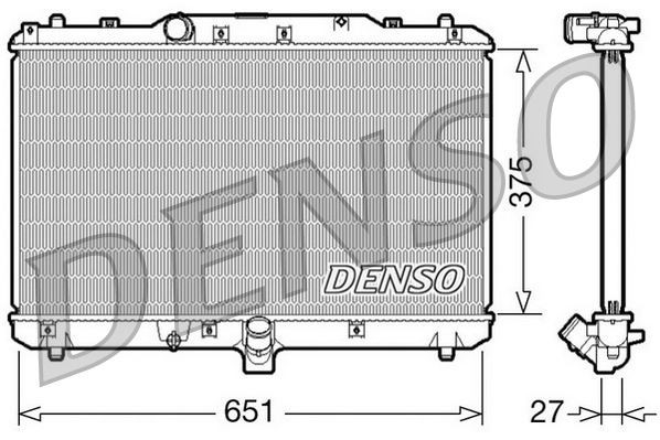 DENSO DRM47022 Soğutma Sistemi Su Soğutucu & Parçaları - FIAT SEDICI (189_) uyumlu