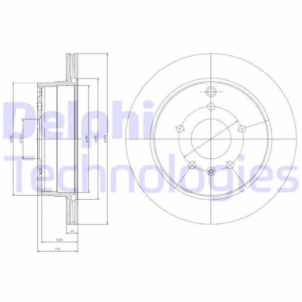 DELPHI BG4069 Fren Sistemleri Fren Diski - OPEL ANTARA A (L07) uyumlu