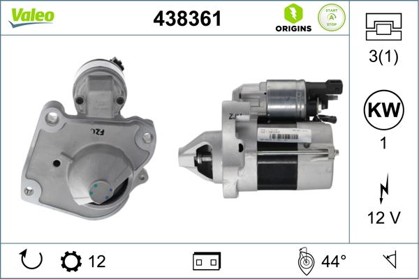 VALEO 438361 Elektrik Sistemi Marş Motoru - CITROËN C3 III (SX) uyumlu