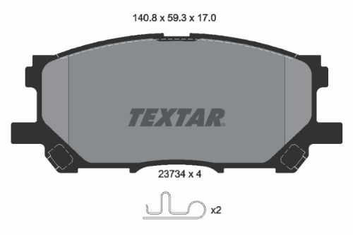TEXTAR 2373401 Fren Sistemleri Fren Balatası - LEXUS RX (_U3_) uyumlu