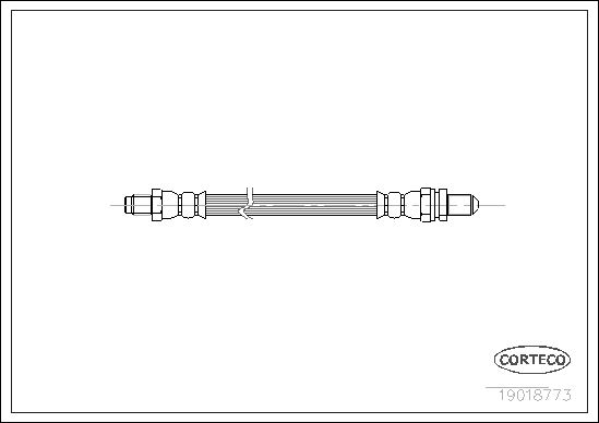 CORTECO 19018773 Fren Sistemleri Fren Hortumları - FORD SIERRA II Hatchback (GBC, GBG) uyumlu