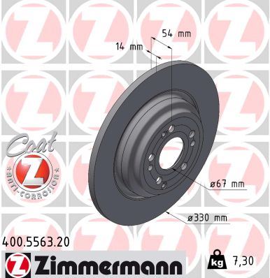 ZIMMERMANN 400.5563.20 Fren Sistemleri Fren Diski - MERCEDES-BENZ GLE (V167) uyumlu