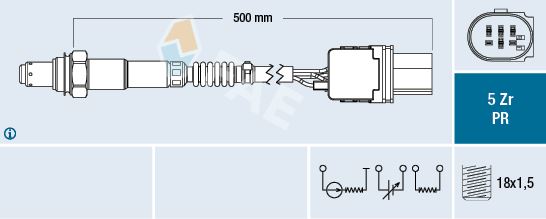 FAE 75080 Emme & Egzoz Sistemi Egzoz Sensörleri - FORD C-MAX II (DXA/CB7, DXA/CEU) uyumlu