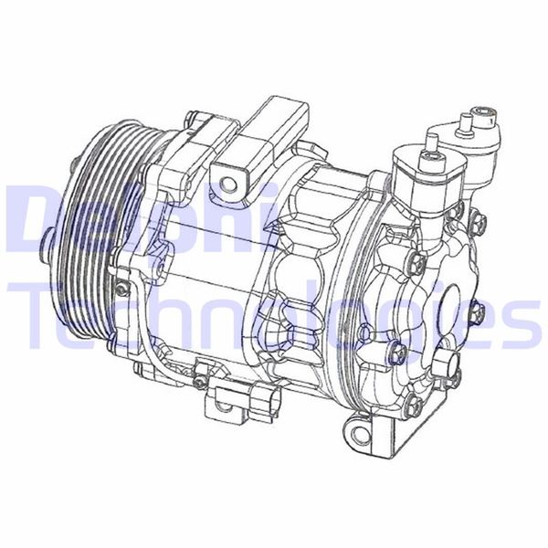 DELPHI CS20351 İklimlendirme Sistemi Kompresör Parçaları - FORD TRANSIT Minibüs/Otobüs (FD_ _, FB_ _, FS_ _, FZ_ _, FC_ _) uyumlu