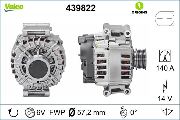VALEO 439822 Elektrik Sistemi Alternatör - VW PASSAT B7 (362) uyumlu