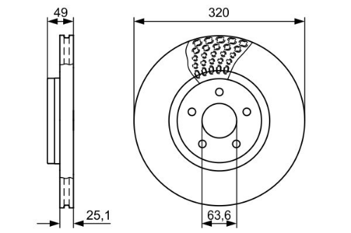 BOSCH 0 986 479 660 Fren Sistemleri Fren Diski - FORD TOURNEO CONNECT / GRAND TOURNEO CONNECT V408 MPV uyumlu