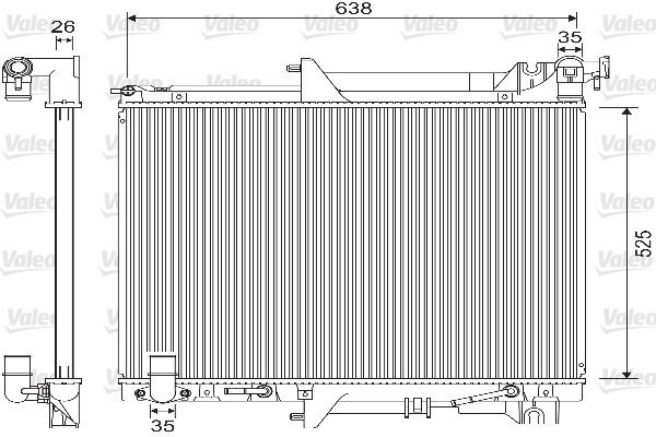 VALEO 733146 Soğutma Sistemi Su Soğutucu & Parçaları - MITSUBISHI L200 / TRITON (KA_T, KB_T) uyumlu