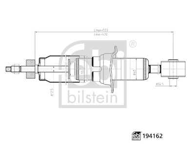 FEBI BILSTEIN 194162 Süspansiyon Sistemi Amortisör - TOYOTA HILUX VII Pick-up (_N1_, _N2_, _N3_) uyumlu