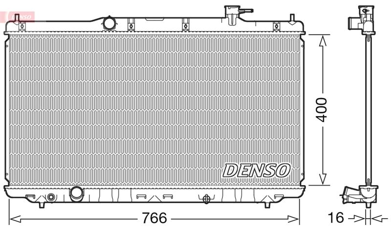 DENSO DRM40038 Soğutma Sistemi Su Soğutucu & Parçaları - HONDA ACCORD IX Sedan (CR) uyumlu