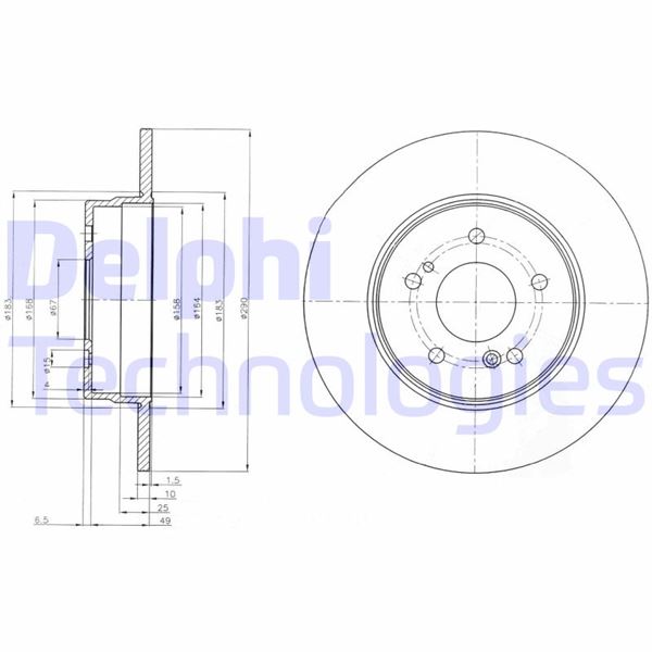 DELPHI BG3601 Fren Sistemleri Fren Diski - MERCEDES-BENZ SL (R129) uyumlu