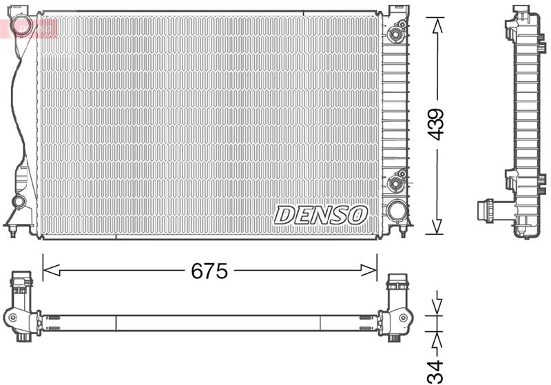 DENSO DRM02028 Soğutma Sistemi Su Soğutucu & Parçaları - AUDI A6 C6 (4F2) uyumlu