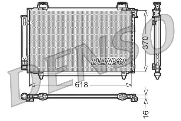 DENSO DCN50016 İklimlendirme Sistemi Klima Radyatörü - TOYOTA AVENSIS Sedan (_T25_) uyumlu