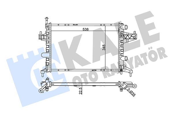 KALE OTO RADYATÖR 364300 Soğutma Sistemi Su Soğutucu & Parçaları - OPEL CORSA C Kasa/eğik arka (X01) uyumlu