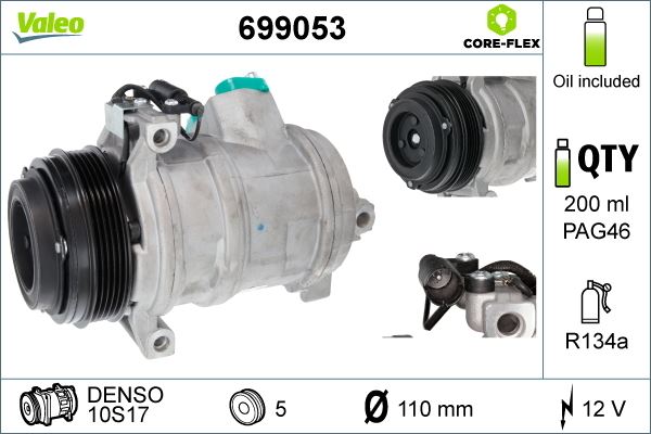 VALEO 699053 İklimlendirme Sistemi Kompresör Parçaları - BMW X5 (E53) uyumlu