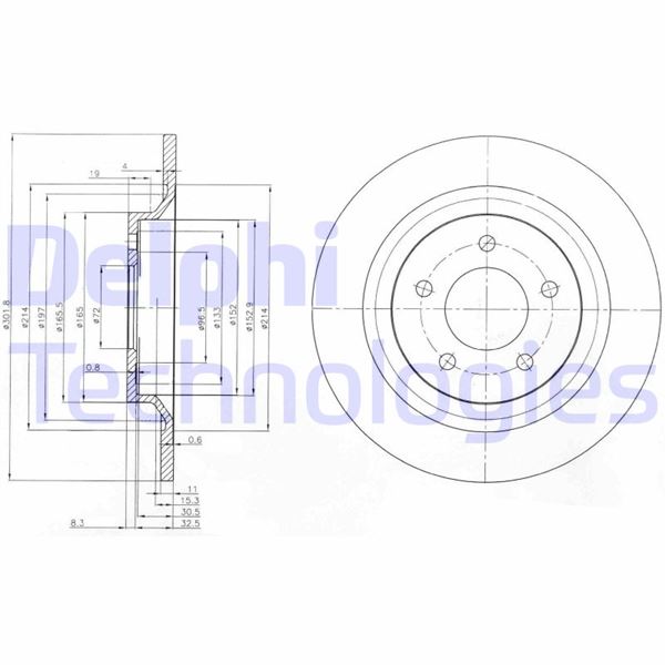 DELPHI BG4026 Fren Sistemleri Fren Diski - MAZDA 5 (CW) uyumlu
