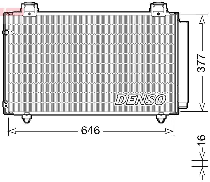DENSO DCN50043 İklimlendirme Sistemi Klima Radyatörü - TOYOTA COROLLA (_E12_) uyumlu