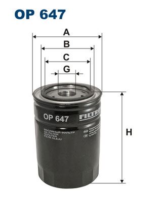 FILTRON OP 647 Motor Yağ Filtresi - KRAMER 14-Serie uyumlu