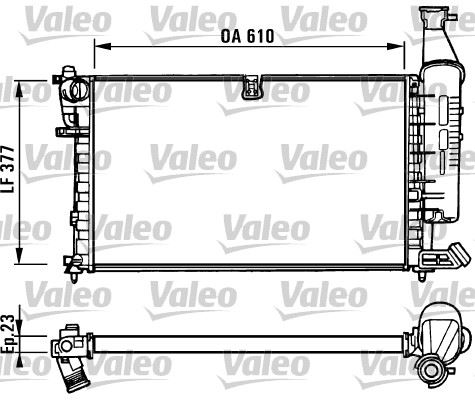 VALEO 731296 Soğutma Sistemi Su Soğutucu & Parçaları - PEUGEOT PARTNER Kasa/büyük limuzin (5_, G_) uyumlu