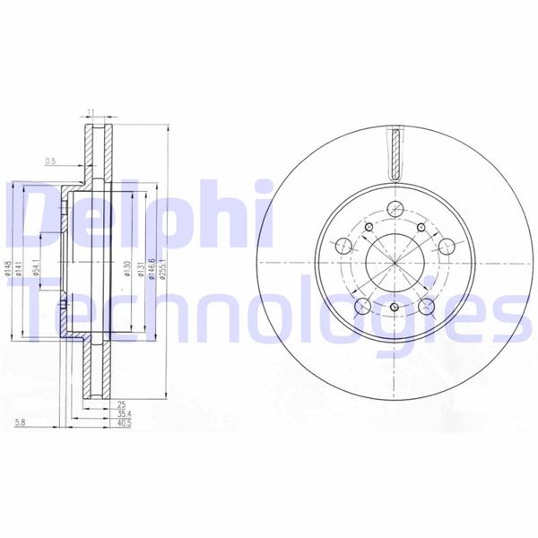 DELPHI BG2711 Fren Sistemleri Fren Diski - TOYOTA CELICA Hatchback (_T16_) uyumlu