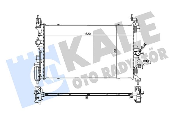 KALE OTO RADYATÖR 355560 Soğutma Sistemi Su Soğutucu & Parçaları - OPEL CORSA E (X15) uyumlu