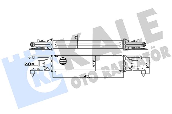 KALE OTO RADYATÖR 350855 Motor Turbo Radyatörü - FIAT PUNTO EVO (199_) uyumlu