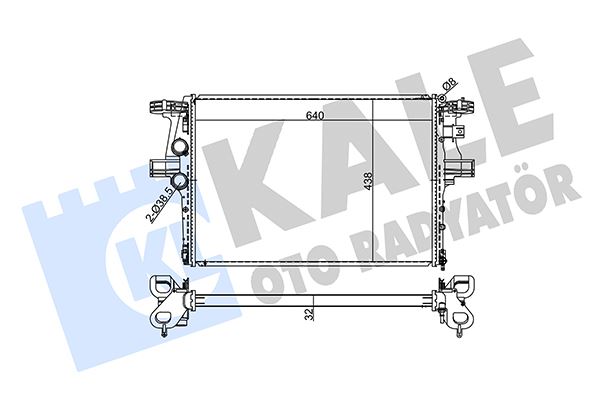KALE OTO RADYATÖR 354990 Soğutma Sistemi Su Soğutucu & Parçaları - IVECO DAILY V Platform şasi uyumlu