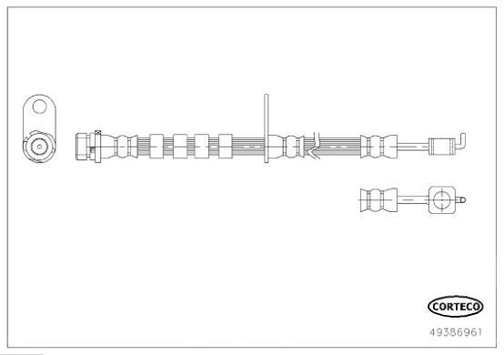 CORTECO 49386961 Fren Sistemleri Fren Hortumları - FORD FIESTA VI (CB1, CCN) uyumlu
