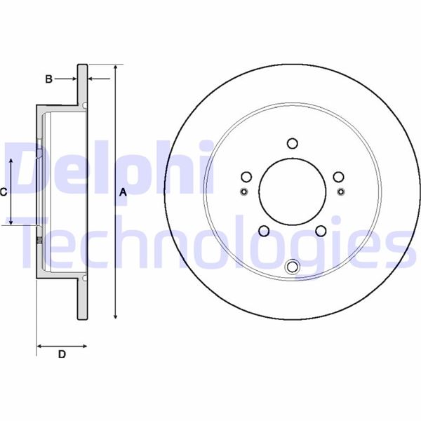 DELPHI BG4161C Fren Sistemleri Fren Diski - MITSUBISHI OUTLANDER II (CW_W) uyumlu