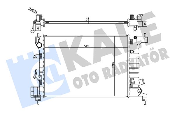 KALE OTO RADYATÖR 356315 Soğutma Sistemi Su Soğutucu & Parçaları - CHEVROLET AVEO Hatchback (T300) uyumlu
