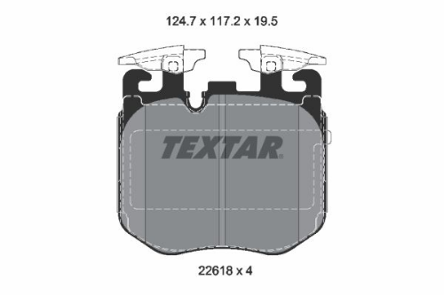 TEXTAR 2261801 Fren Sistemleri Fren Balatası - BMW 7 (G11, G12) uyumlu