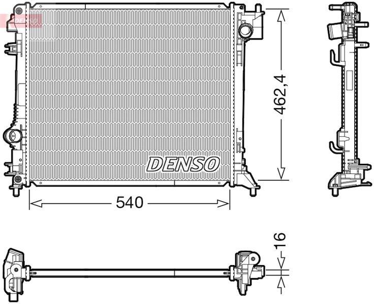 DENSO DRM46062 Soğutma Sistemi Su Soğutucu & Parçaları - NISSAN QASHQAI II (J11, J11_) uyumlu