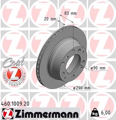 ZIMMERMANN 460.1009.20 Fren Sistemleri Fren Diski - PORSCHE 911 uyumlu