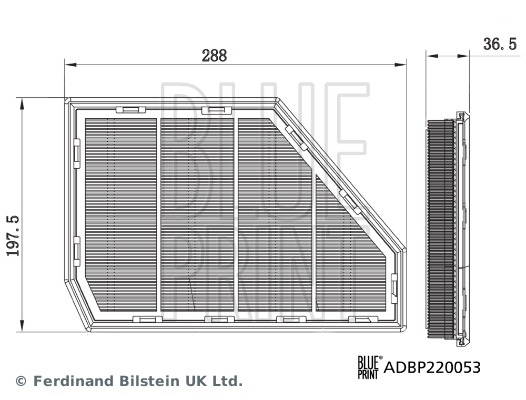 BLUE PRINT ADBP220053 Motor Hava Filtresi - BMW X5 (G05, F95) uyumlu