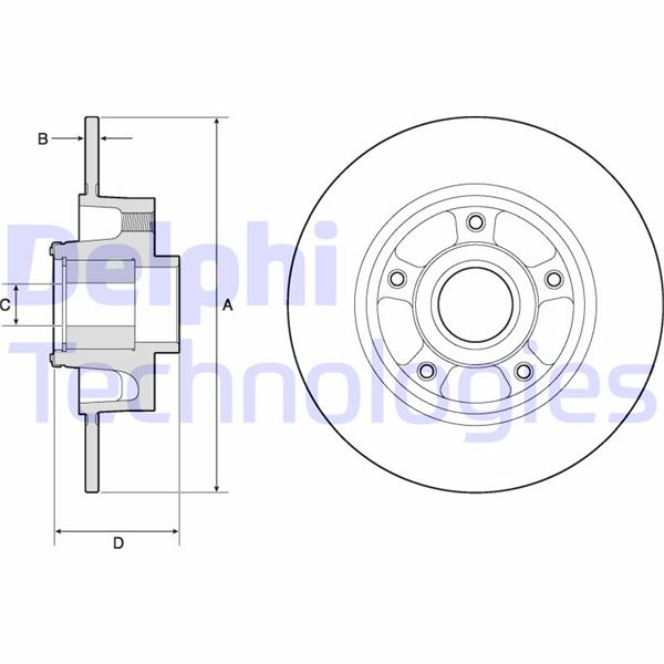 DELPHI BG9137RS Fren Sistemleri Fren Diski - RENAULT MEGANE III Coupe (DZ0/1_) uyumlu