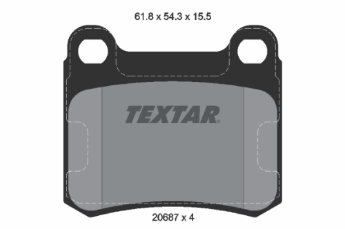 TEXTAR 2068701 Fren Sistemleri Fren Balatası - MERCEDES-BENZ 190 (W201) uyumlu