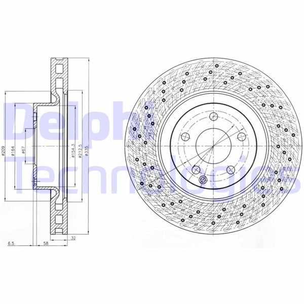 DELPHI BG9093C Fren Sistemleri Fren Diski - MERCEDES-BENZ S-SERISI (W221, V221) uyumlu